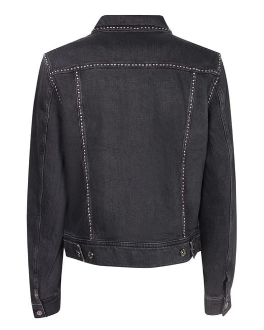 7 For All Mankind Black Studded Denim Jacket