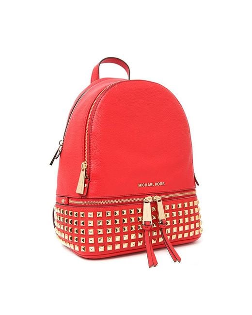 Michael Kors Red Rivet Detail Backpack