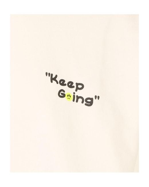 Barrow White Teddy Bear Printed Hoodie for men