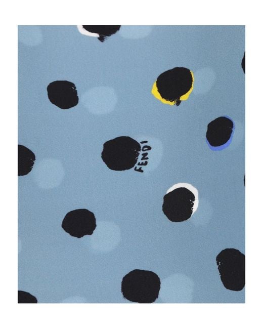 Fendi Blue Dotted Swimsuit