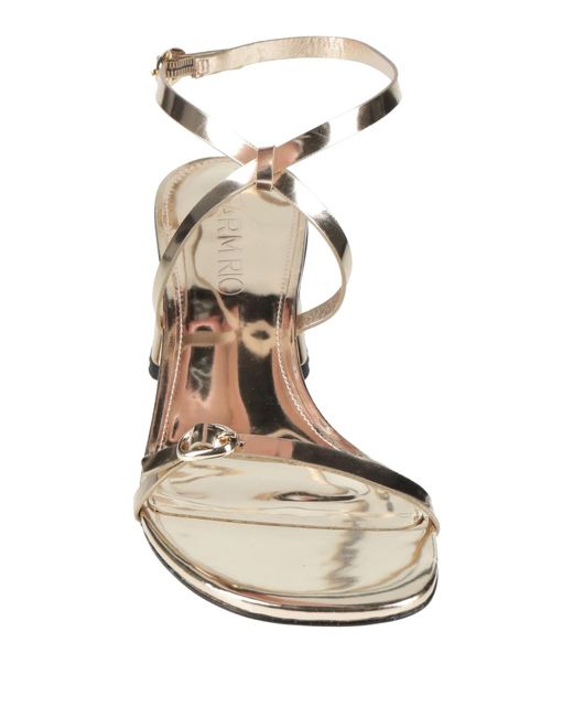 Farm Rio Natural Metallic Leather Sandals
