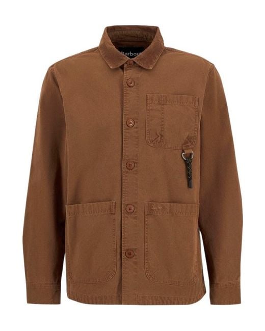 Barbour Brown Shirt-Style Casual Jacket for men