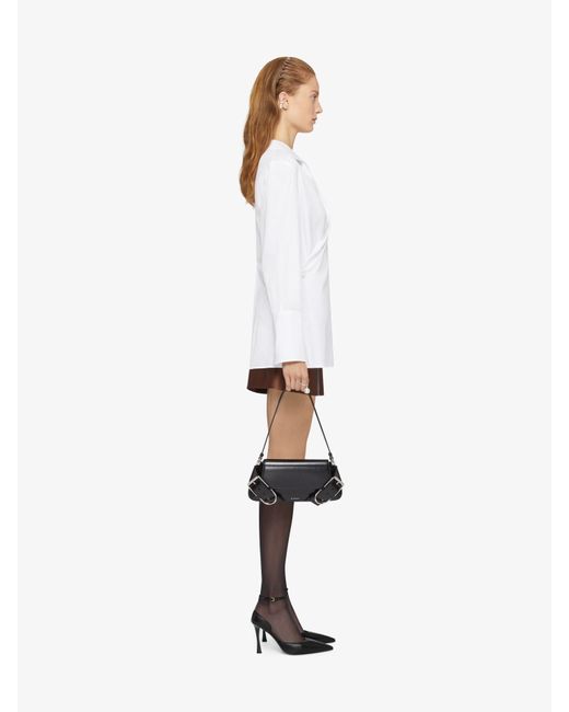 Givenchy White Wrapped Poplin Long-Sleeve Shirt