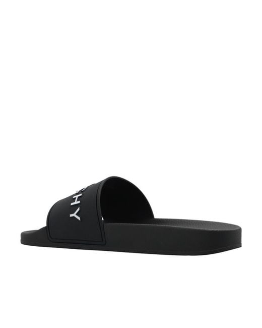 Givenchy Black Logo Detailed Slides