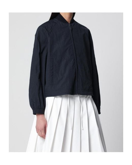 Herno Blue Zip-Up Nylon Jacket