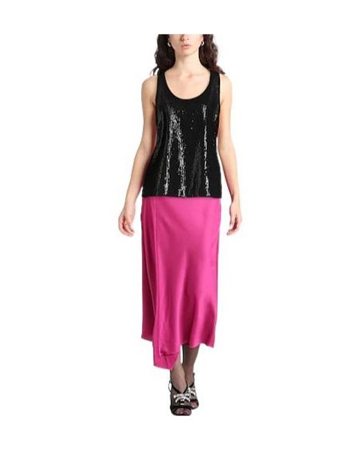 Max Mara Black Solid Sleeveless Top