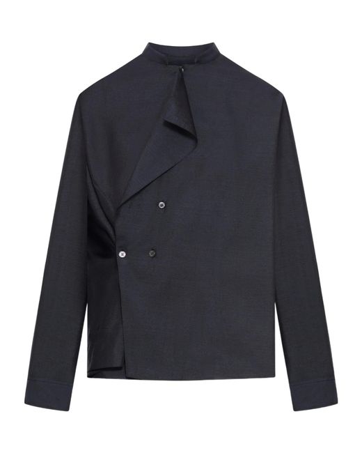 Soeur Blue Buttoned Straight Blouse