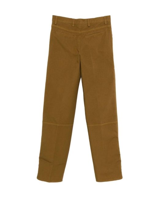 Dries Van Noten Green Zipper Detail Trousers for men