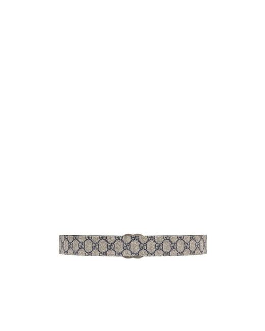 Gucci White Gg Marmont Reversible Buckle Belt for men