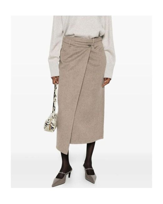 Brunello Cucinelli Natural Skirt