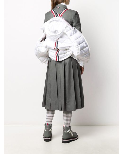 Thom Browne White Rear Stripe Padded Gilet