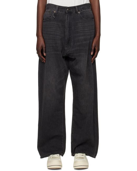 R13 Black Wide-Legged Jeans