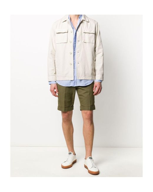 Aspesi Blue Button-Down Long-Sleeved Shirt for men