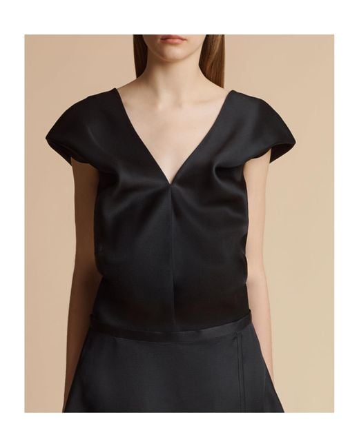 Khaite Black Ami V-Neck Top