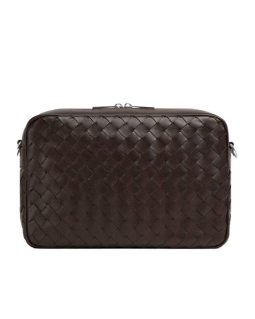 Bottega Veneta Brown Medium Intrecciato Camera Bag for men