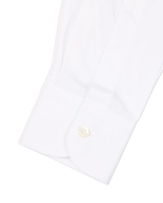 Ferragamo White Button Lapel Shirt for men