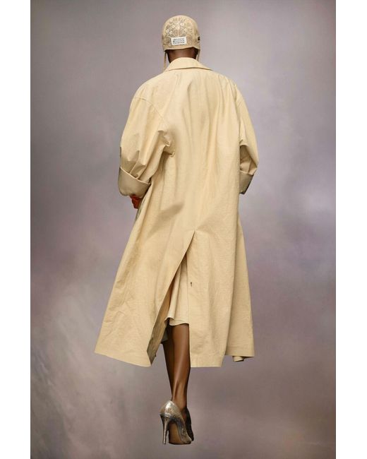 Maison Margiela Natural Single-Breasted Midi Trench Coat for men