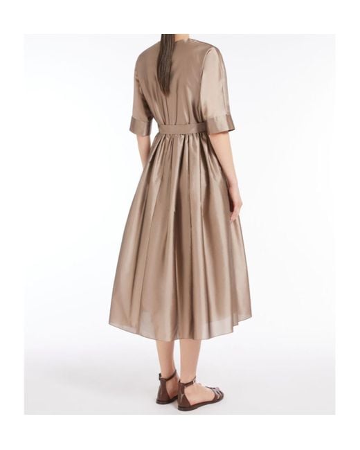 Max Mara Natural 'S Viola V-Neck Short-Sleeved Dress