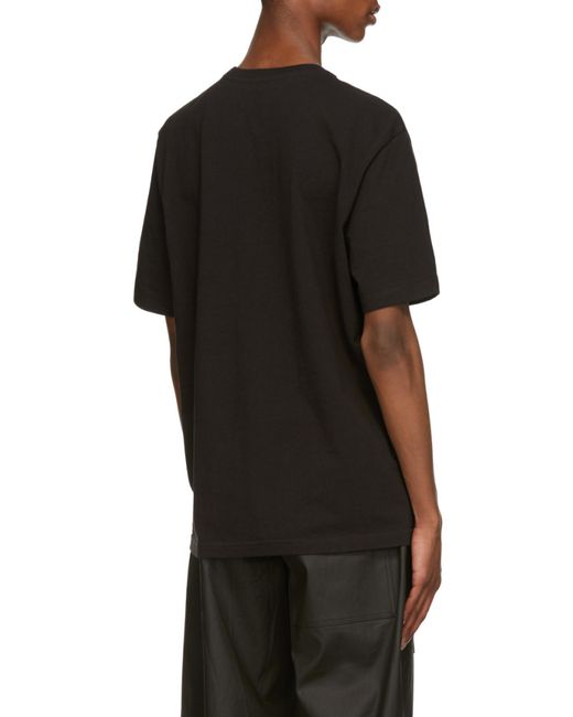 Bottega Veneta Black Crewneck Straight Hem T-Shirt for men