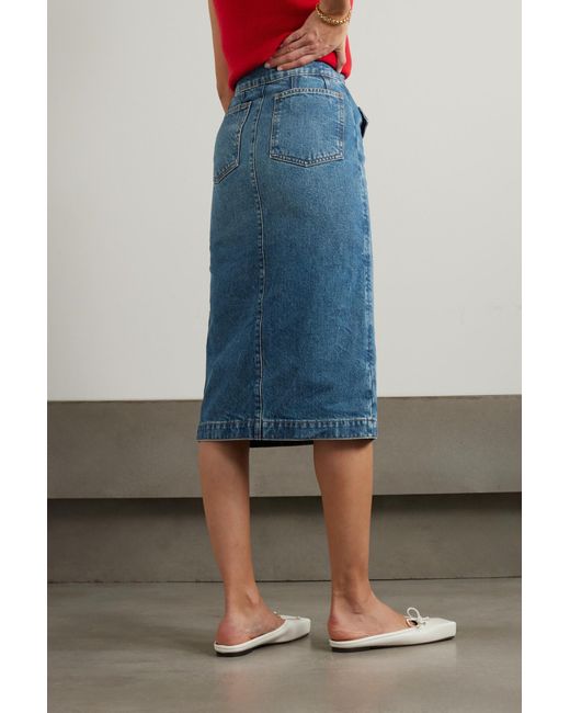 FRAME Blue Jeans Mid-Length Skirt