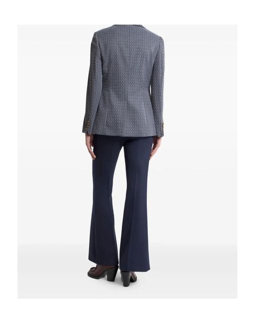 Etro Blue Single-Breasted Blazer
