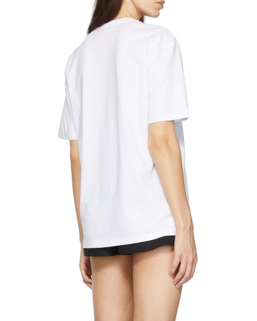 McQueen Blue Skull-Print Logo T-Shirt
