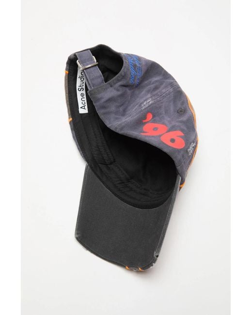 Acne Gray Embroidered Logo Cap for men