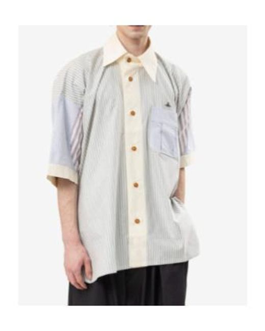 Vivienne Westwood White Asymmetric Collar Shirt for men