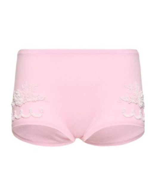 Versace Pink Embroidery Shorts