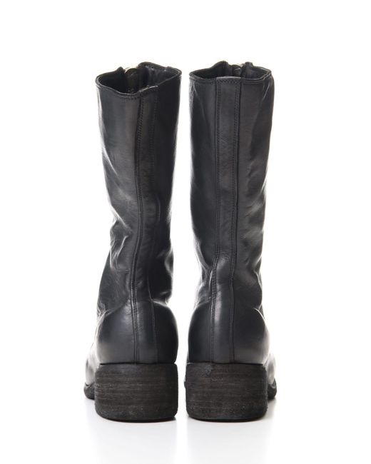 Guidi Black Pl9 Front Zipper Boots
