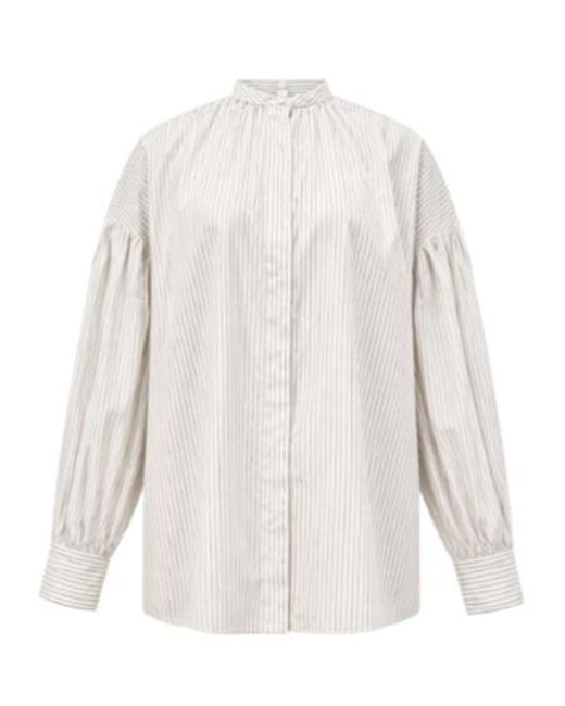 Aspesi White Striped Long-Sleeved Shirt