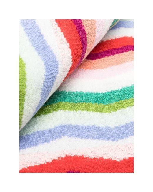 Missoni White Home Zigzag Pattern Terry Towel for men