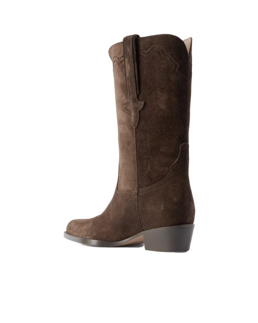 Paris Texas Brown Suede Cowboy Boots