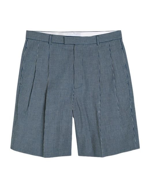 Givenchy Blue Checked Cotton Shorts for men