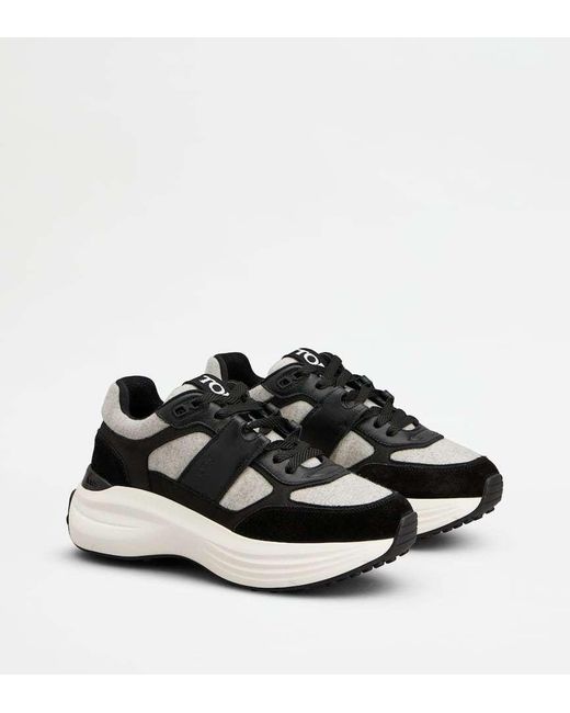 Tod's Black Leather Sneakers