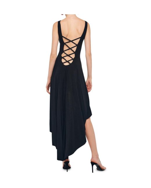 Norma Kamali Hi Low Sleeveless X Gown in Black | Lyst Norma Kamali Hi Low Sleeveless X Gown in Black | Lyst