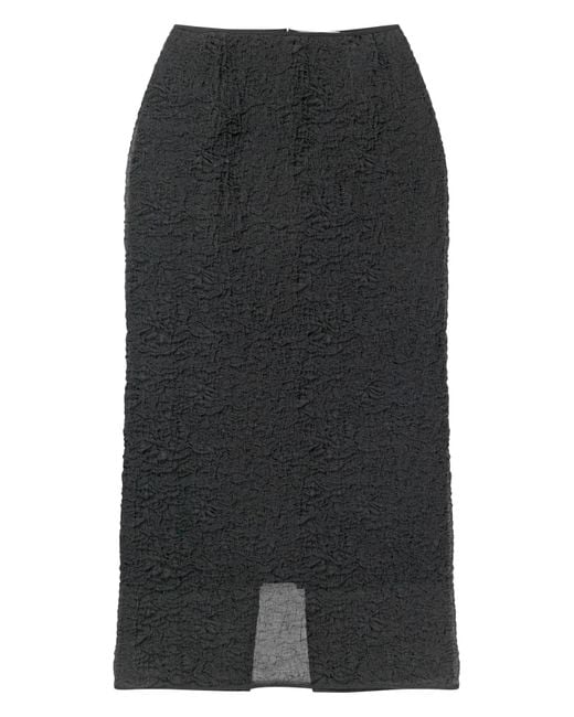 CECILIE BAHNSEN Black Back Slit Midi Skirt