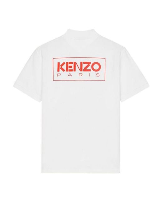 KENZO White Paris Polo for men