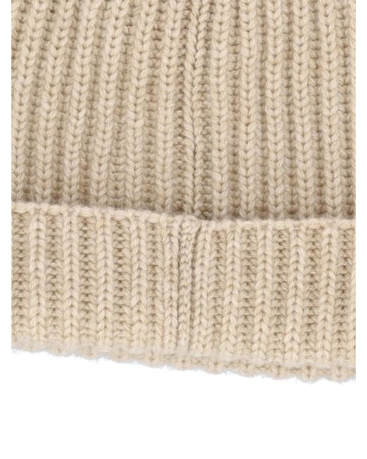 Loro Piana Natural Turn-Up Hem Knitted Beanie for men