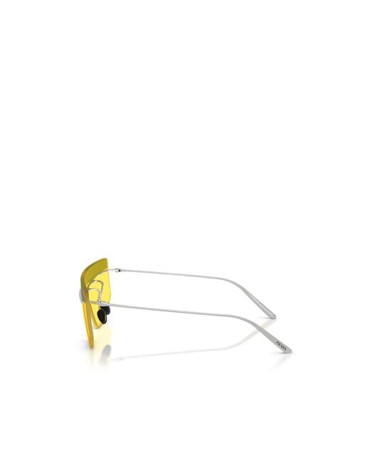 Prada Yellow Eyewear Aviator Sunglasses for men