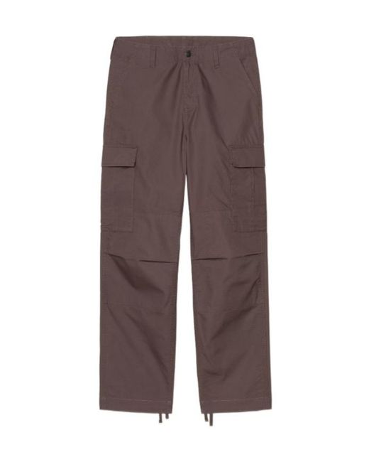 Carhartt Brown Ankle-Drawstring Cargo Pants for men