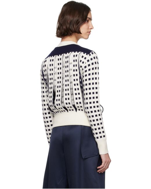 J.W. Anderson Black Jacquard Slit Sweater
