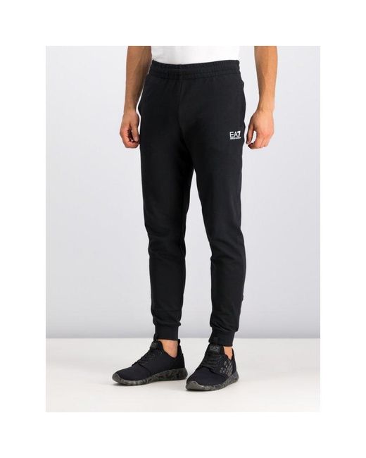 EA7 Black Logo Printed Tracksuit for men