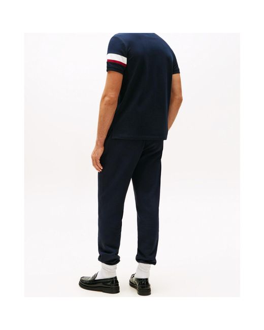 Tommy Hilfiger Blue Logo Short Sleeve Polo Shirt for men