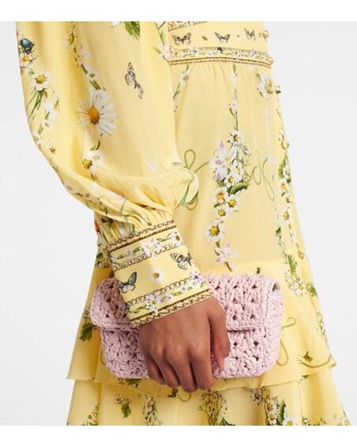 Camilla Yellow Floral Silk Crêpe Minidress