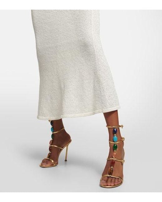 Gianvito Rossi Metallic Handmade High Heel Sandals