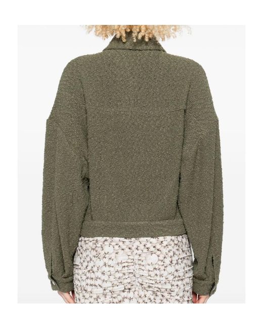 IRO Green Textured Pocket Jacket