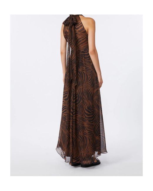Max Mara Brown Studio Salice Halterneck Maxi Dress