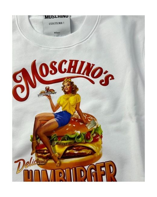 Moschino Gray Logo Round-Necked Sweater