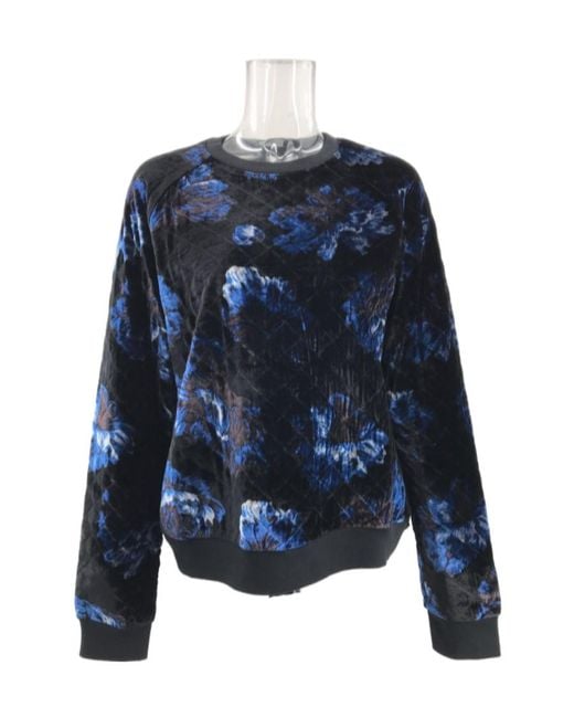 Sportmax Blue Long-Sleeved Pullover Hoodie